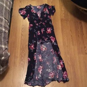 Short sleeve romper with skirt